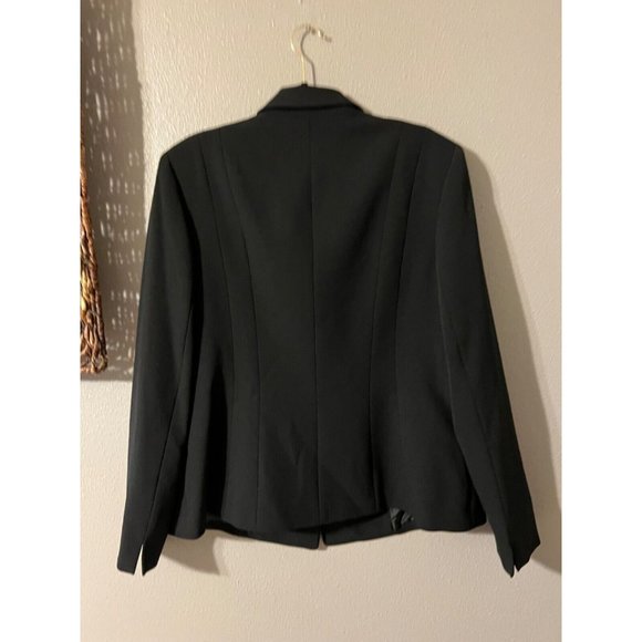 Kasper Separates Suit Jacket Blazer 14 Black Classic Single Button - Picture 8 of 9